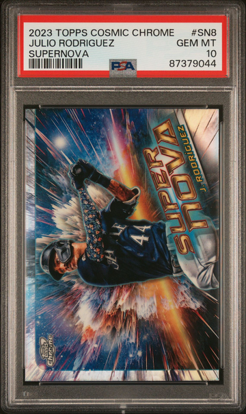 2023 Topps Cosmic Chrome Julio Rodriguez Supernova PSA 10