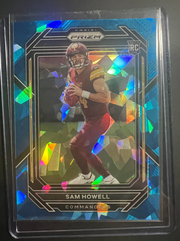 2022 Panini Prizm Blue Ice Prizm Sam Howell #306 Rookie