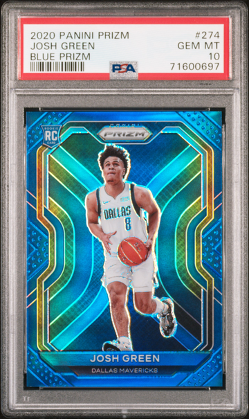 2020 JOSH GREEN PANINI PRIZM BLUE PRIZM /199 PSA 10