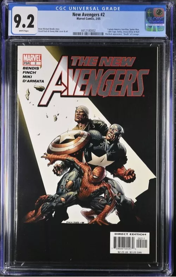 New Avengers #2 CGC 9.2 – Marvel 2005 – Sentry vs Carnage – Key Issue