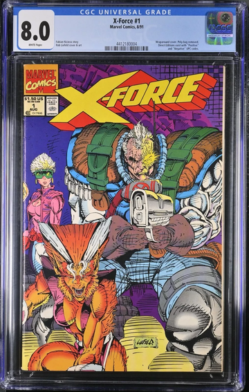 X-Force #1 CGC 8.0 1991 Rob Liefeld Wraparound cover Fabian Nicieza