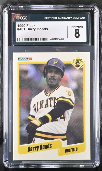 1990 FLEER #461 BARRY BONDS PIRATES CGC 8
