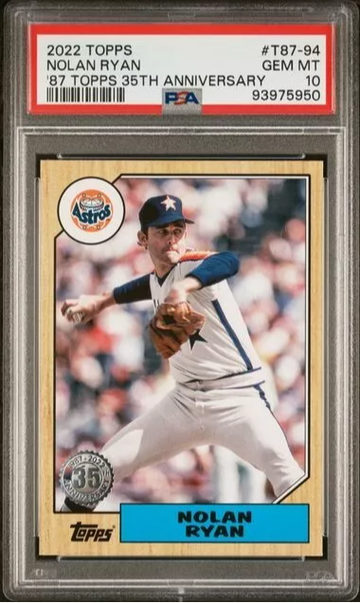 2022 Topps '87 Topps Nolan Ryan #T87-94 35th Anniversary - PSA 10