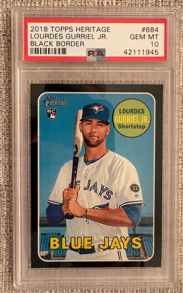 2018 Topps Heritage Lourdes Gurriel Jr. Black Border /50 PSA 10  RC  POP 3