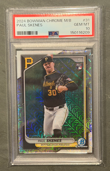 2024 Bowman Chrome Mega Box - Paul Skenes PIT - Mojo Refractor RC - PSA 10
