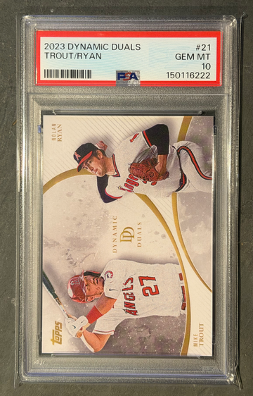 2023 Topps Dynamic Duals - Mike Trout & Nolan Ryan LAA - #21 - PSA 10