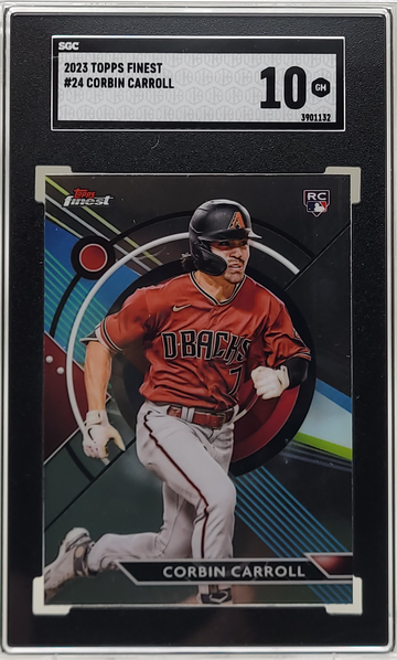 2023 Topps Finest Corbin Carroll Rookie #24 SGC 10 GEM MINT Arizona Diamondbacks