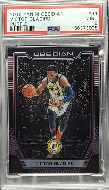 2018 Panini Obsidian Victor Oladipo Purple PSA 9 Indiana Pacers