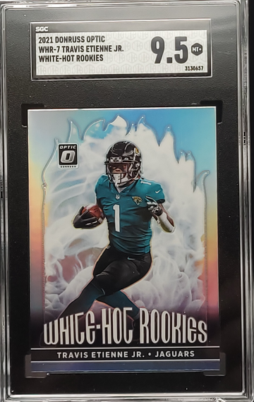 2021 Donruss Optic Travis Etienne White Hot Rookies SGC 9.5