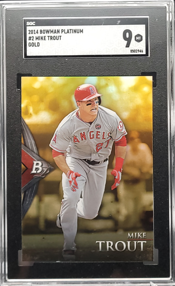 2014 Bowman Platinum Mike Trout GOLD SGC 9 Los Angeles Angels