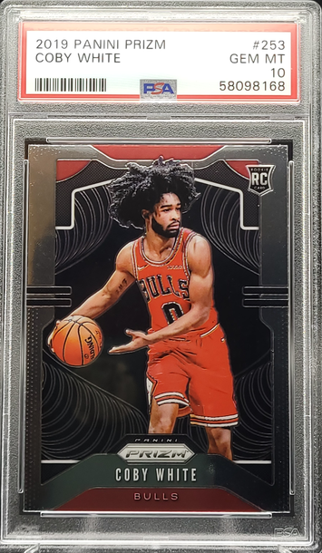 2019 Panini Prizm Coby White Rookie PSA 10 GEM MINT Chicago Bulls