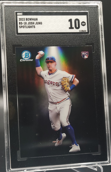2023 Bowman Chrome Josh Jung Spotlights Rookie SGC 10 Texas Rangers