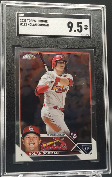2023 Topps Chrome Nolan Gorman Rookie SGC 9.5 St Louis Cardinals