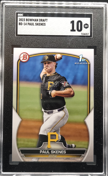 2023 Bowman Draft Paul Skenes 1st Bowman Rookie SGC 10 GEM MINT Pittsburgh Pirates
