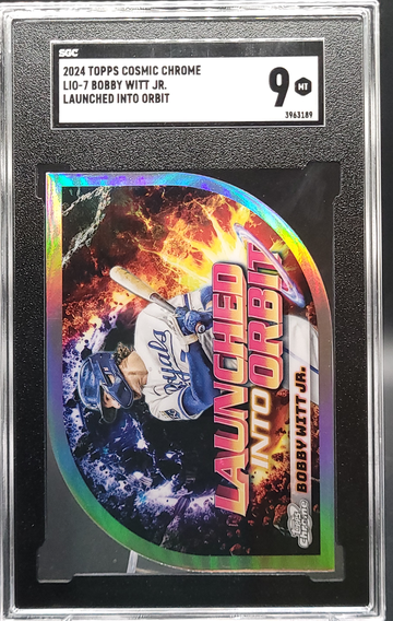 2024 topps cosmic chrome bobby witt jr launched into oribit SGC 9 Kansas City Royals