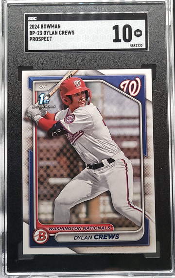 2024 bowman dylan crews prospect SGC 10 GEM MINT Washington Nationals