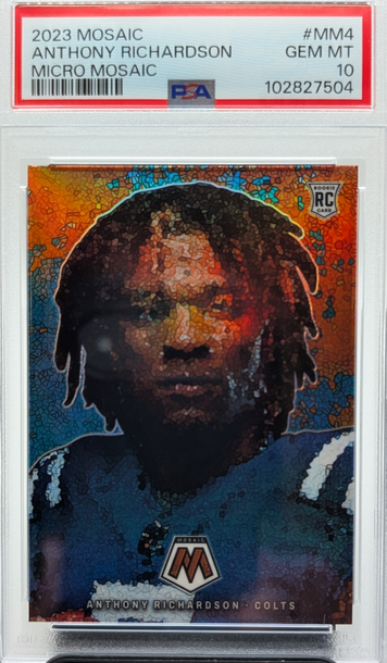 Anthony Richardson 2023 Panini Mosaic Micro Mosaic Rookie SSP PSA 10 Colts