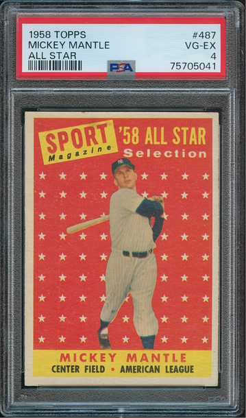 1958 Topps Mickey Mantle AS PSA 4