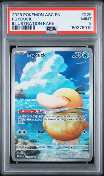 2026 Pokemon TCG ME: Ascended Heroes - Psyduck 226/217 Illustration Rare Holo Mint PSA 10 