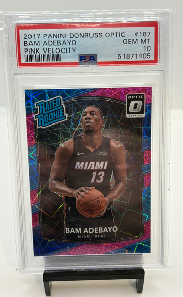 2017 optic Bam Adebayo pink velocity PSA 10