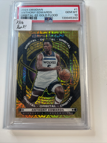 2024 Anthony Edwards Orbital Etch Gold Flood PSA 10 #/10
