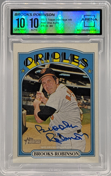 2021 Topps Heritage High Number Real One Auto #ROA-BR Brooks Robinson