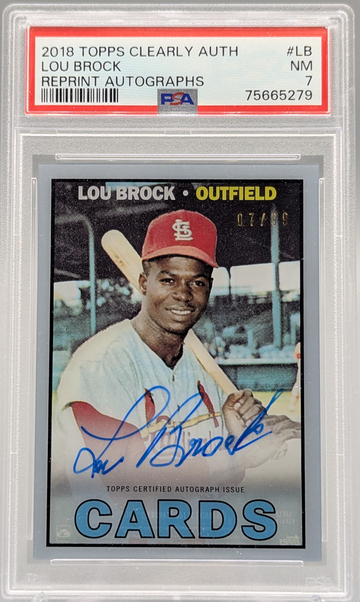 2018 Topps Clearly Authentic Auto #LB Lou Brock #/99