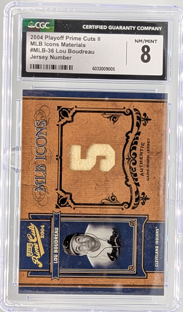 2004 Playoff Prime Cuts MLB Icons #MLB-36 Lou Boudreau