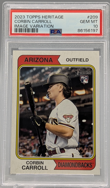 2023 Topps Heritage Image Variation #209 Corbin Carroll RC