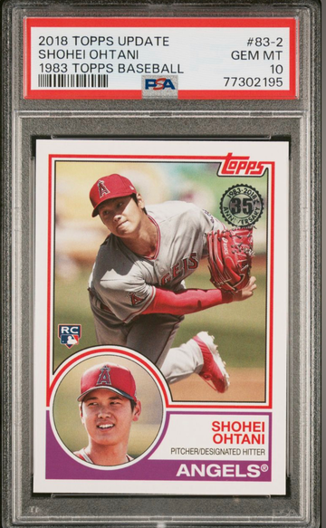 2018 Topps Update Shohei Ohtani 1983 Rookie Card RC PSA 10 Angels #83-2 Throwback ‘83