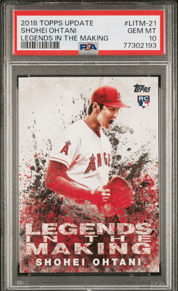 2018 Topps Update Shohei Ohtani Legends In The Making Rookie Card RC Angels PSA 10 # LITM-21