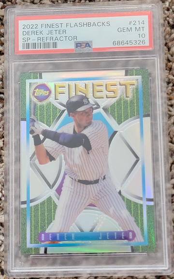 2022 Finest Flashbacks Derek Jeter SP - Refractor PSA 10
