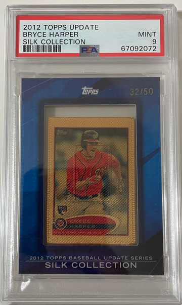 2012 Topps Update Bryce Harper Silk Collection /50 PSA 9