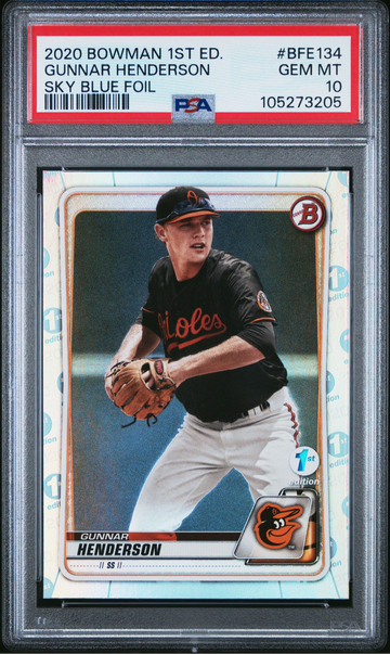 2020 Bowman 1st Edition Gunnar Henderson Sky Blue PSA 10
