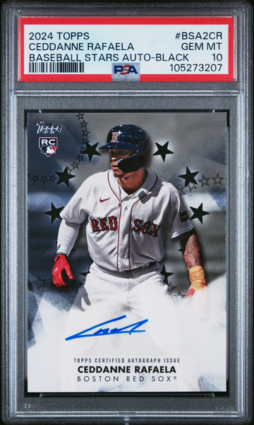 2024 Topps Series 2 Ceddanne Rafaela Auto Black /199 PSA 10