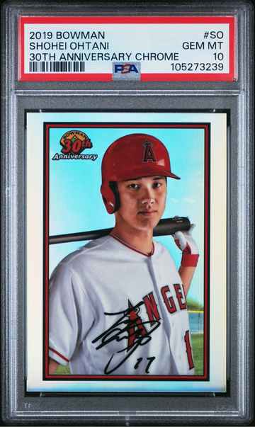 2019 Bowman Shohei Ohtani 30th Anniversary Chrome 1989 PSA 10