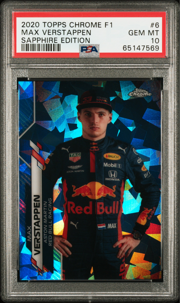 2020 Topps Chrome F1 Sapphire #6 Max Verstappen PSA 10