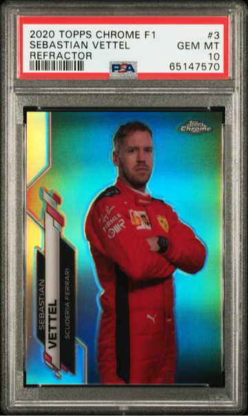 2020 Topps Chrome F1 #3 Sebastian Vettel Refractor PSA 10