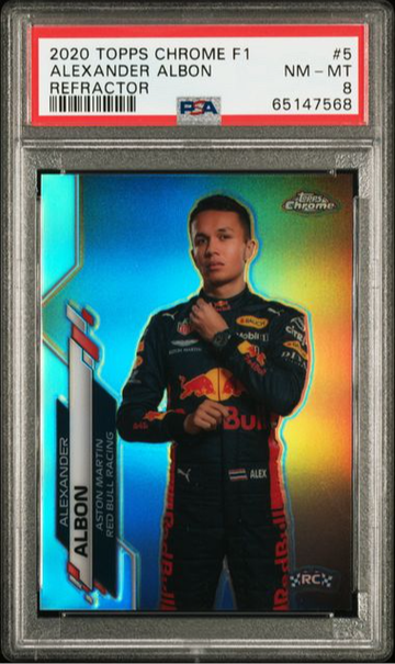 2020 Topps Chrome F1 #5 Alexander Albon Refractor PSA 8