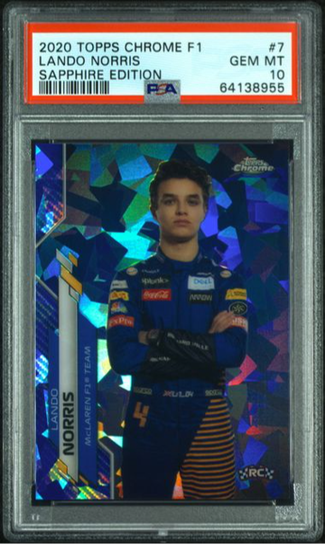 2020 Topps Chrome F1 Lando Norris Sapphire PSA 10 #7