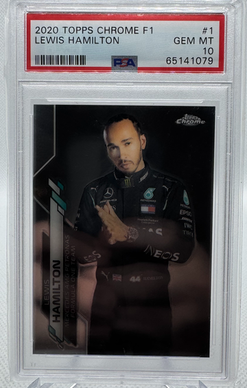 2020 Topps Chrome F1 Lewis Hamilton PSA 10 RC #1