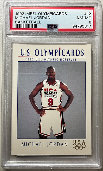 1992 IMPEL OLYMPICARDS #12 MICHAEL JORDAN PSA 8
