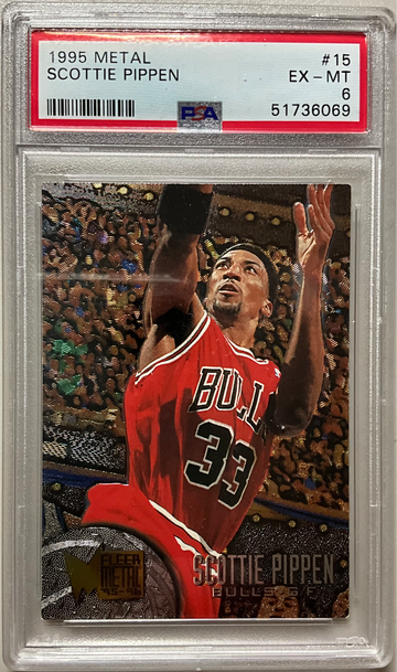 1995 METAL #15 SCOTTIE PIPPEN EX-MT 
