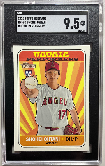 2018 TOPPS HERITAGE RP-SO SHOHEI OHTANI ROOKIE MT+