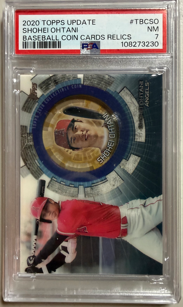 2020 TOPPS UPDATE SHOHEI OHTANI #TBCSO BASEBALL COIN CARD RELICS - NM