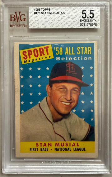 1958 TOPPS #476 STAN MUSIAL AS EX+