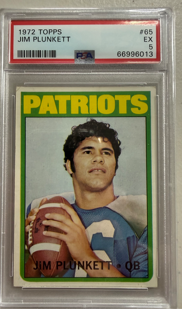 1972 TOPPS #65 JIM PLUNKETT (RC) - EX