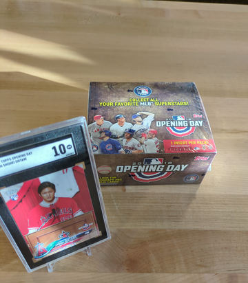 2018 Topps Opening Day Box with Bonus Shohei Ohtani Gem Mint Rookie Card!
