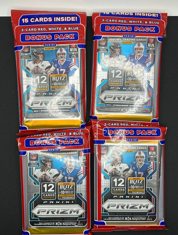 2021 Prizm Football Cello Pack Lot of 4