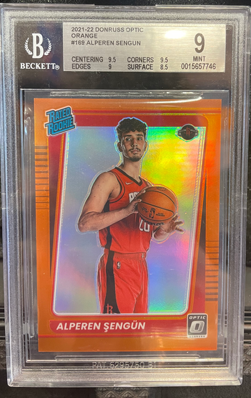 2021-22 Donruss Optic Orange #169 Alperen Sengun RC Rookie /199 BGS 9 MINT